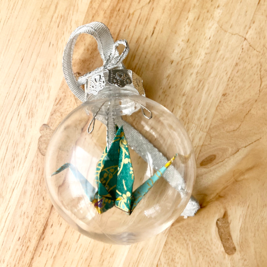 Origami Christmas Bulb Ornament Green