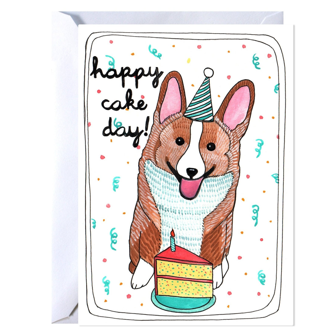 Happy Cake Day! Corgi Card