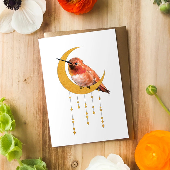 Hummer in the Moon | Greeting Card