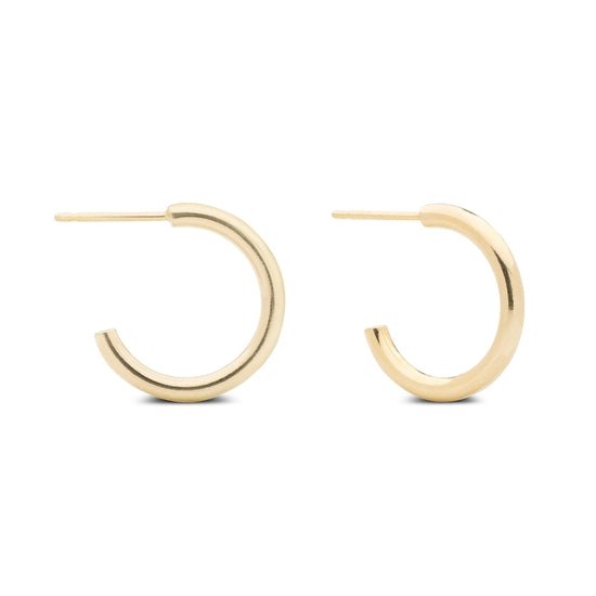 Arlo Small Hoops - Yellow Gold