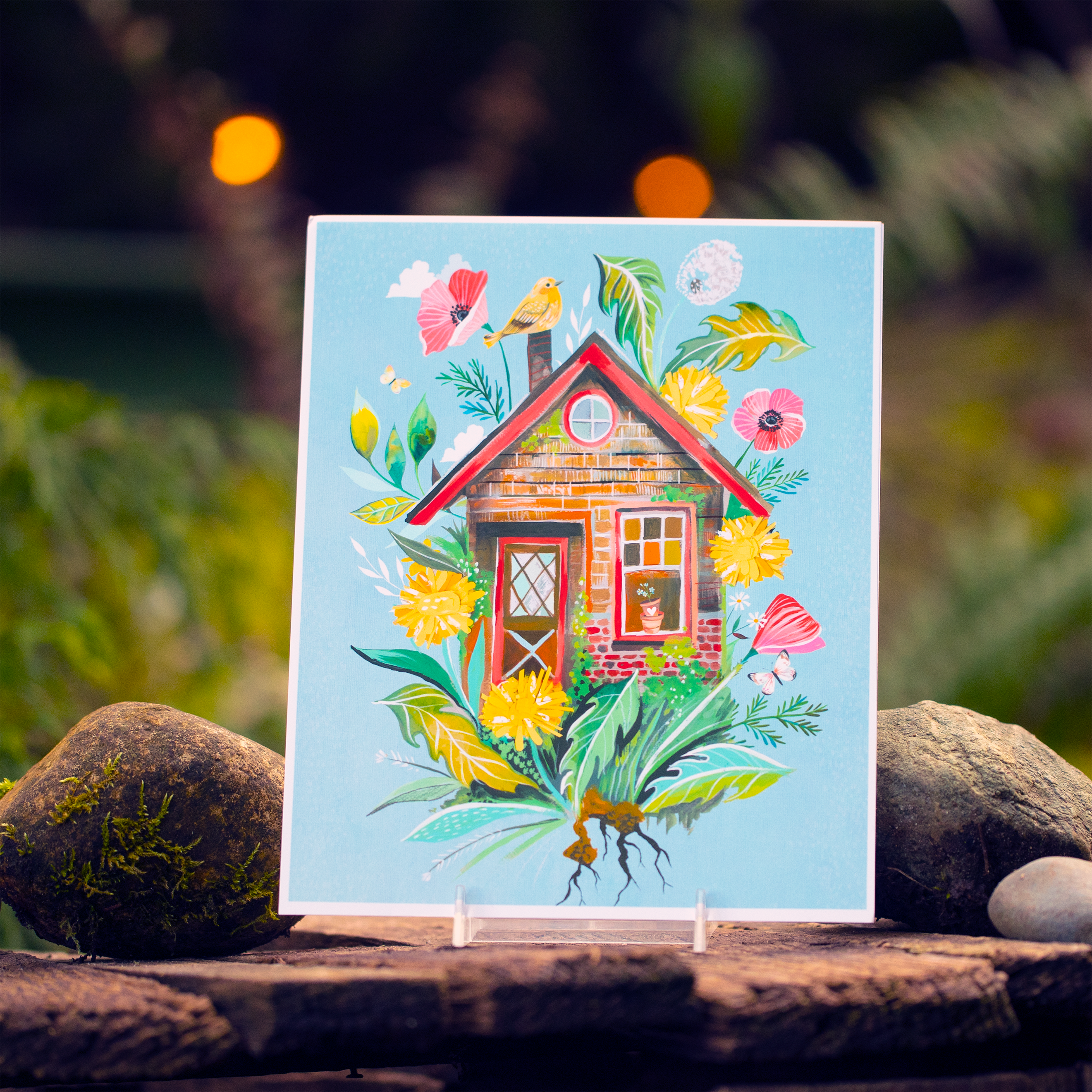 Dandelion House Art Print