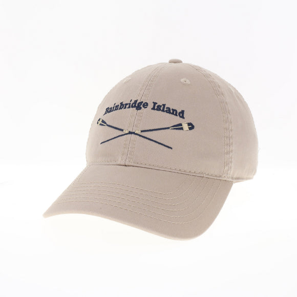 Bainbridge Island Embroidered Hat Oars | Khaki
