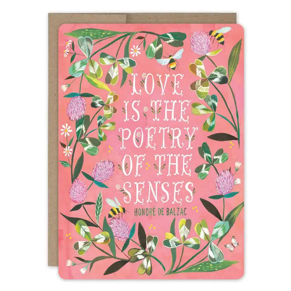 Love is Poetry Engagement Card