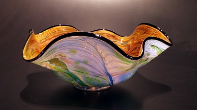 Blue/Green Topaz/Purple/Peach Low Wave