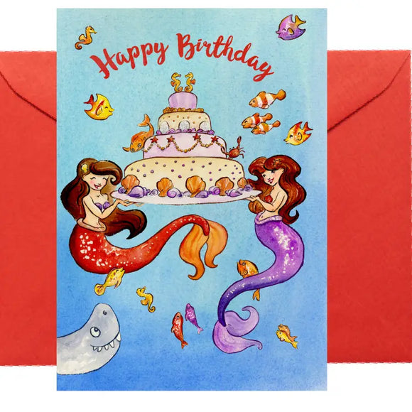 Mermaid Magical Birthday Card