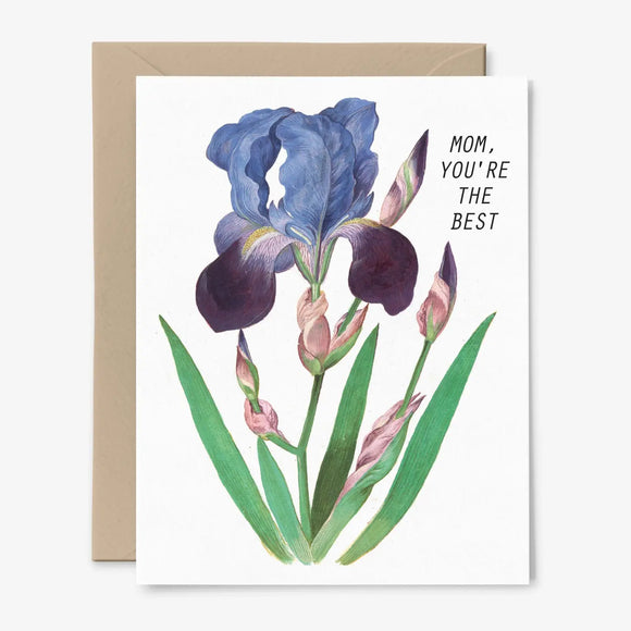 Mom, You're the Best | Mother's Day Card | Floral | Iris