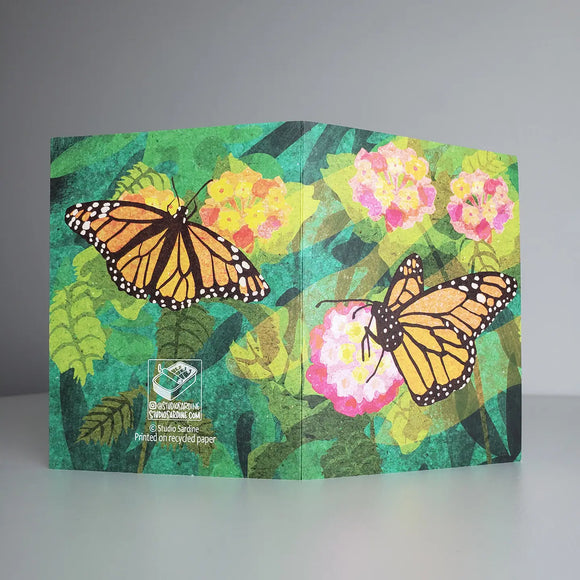Monarch Butterflies Blank Greeting Card