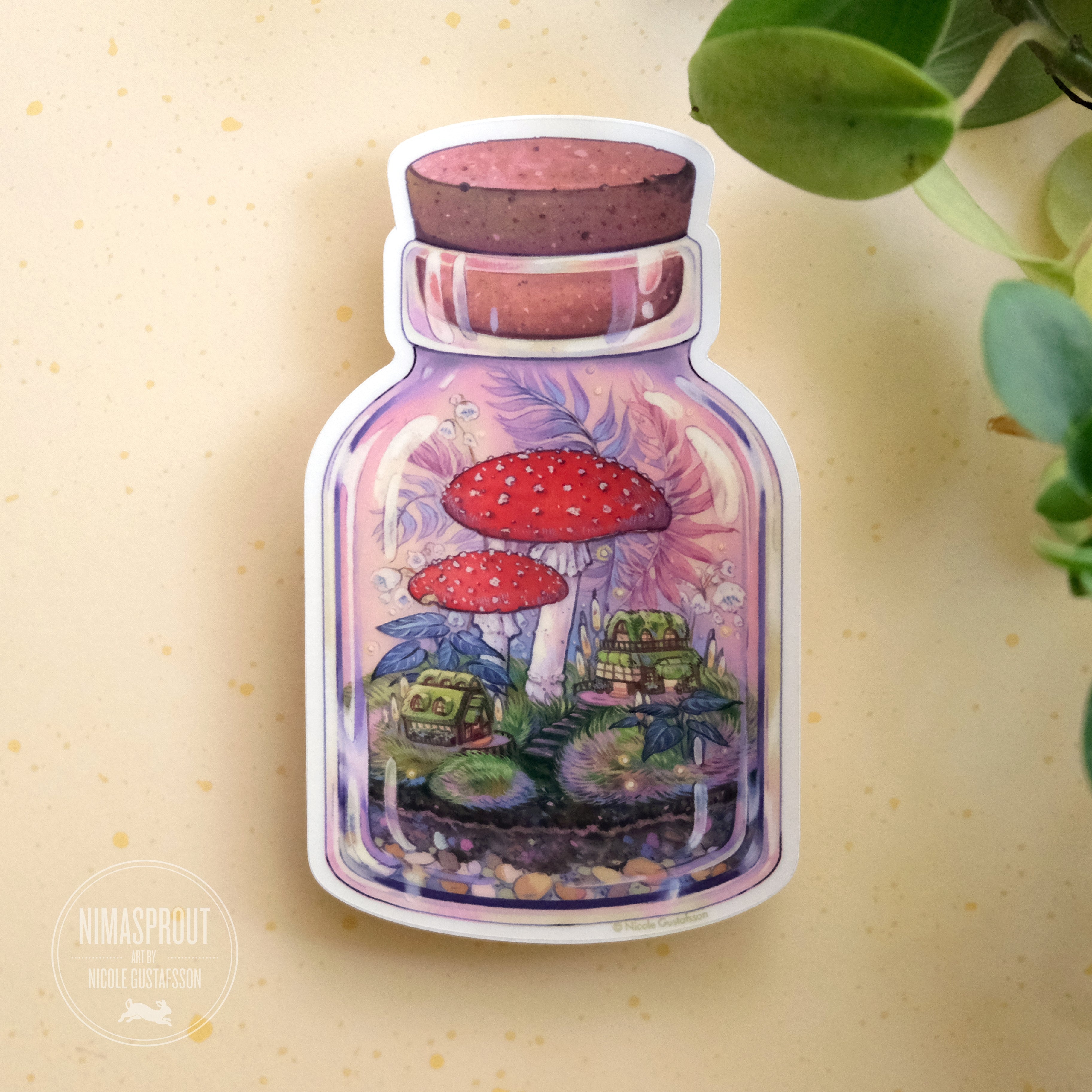 Mushroom Terrarium Sticker
