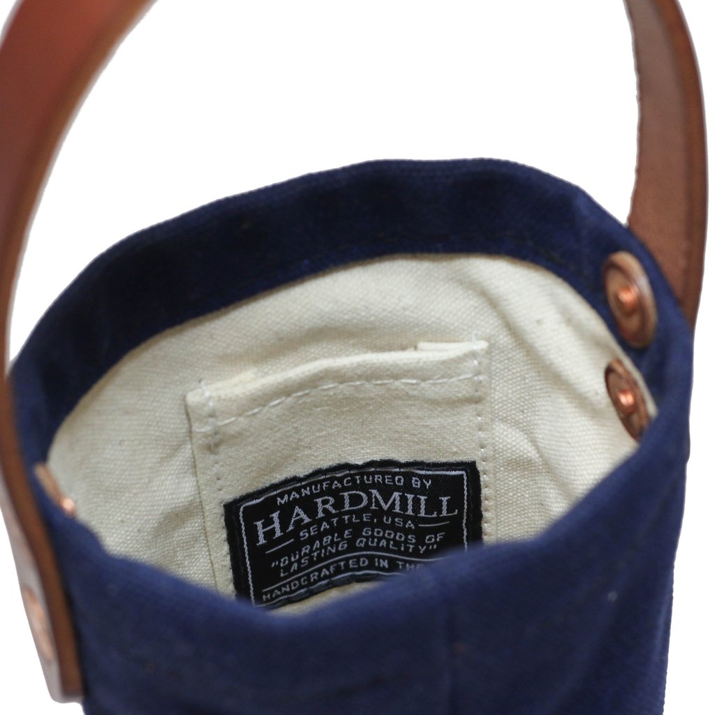 Navy Waxed Canvas Wine Tote