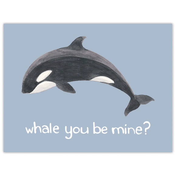 Orca Love Card - Whale Valentines Day Card