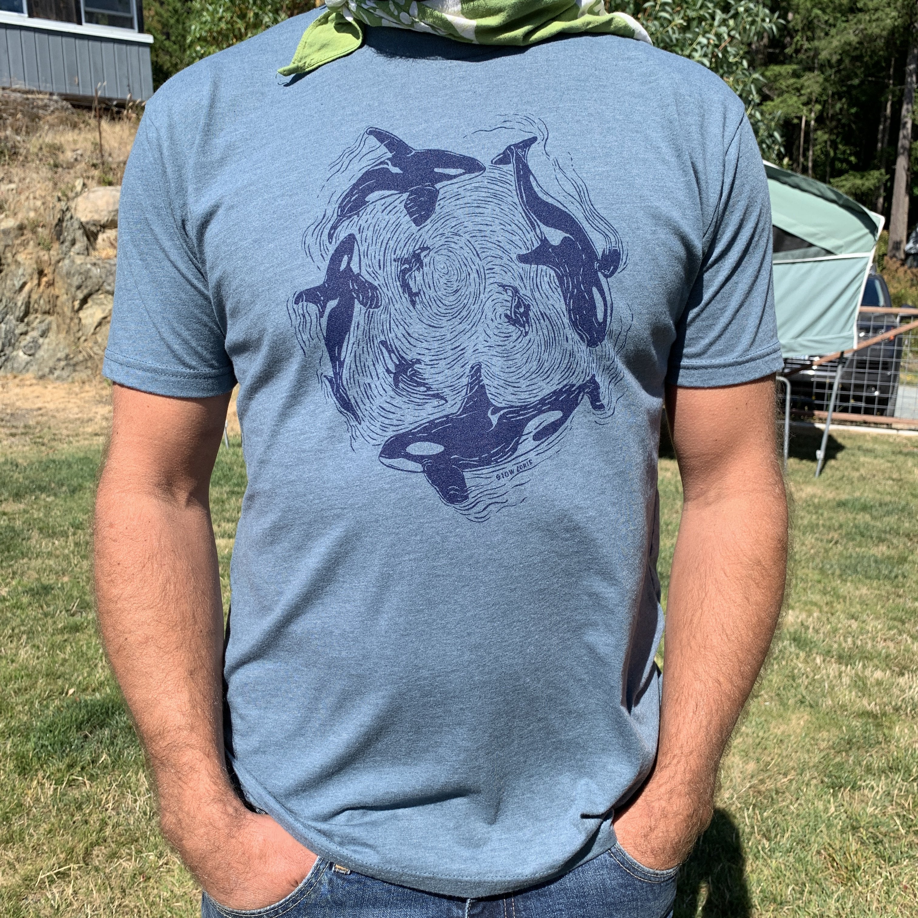 Orca Pod T-Shirt - Indigo