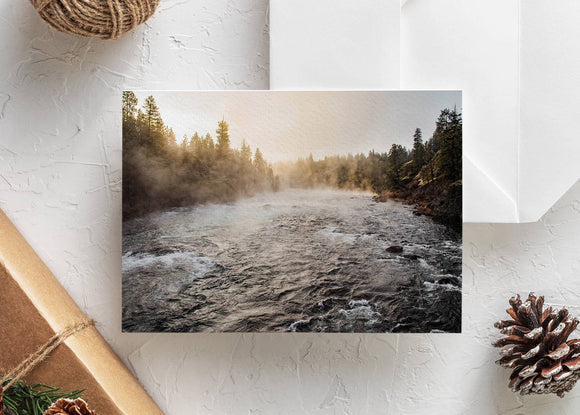 Pacific Northwest Scenic Greeting Card - Mystic River