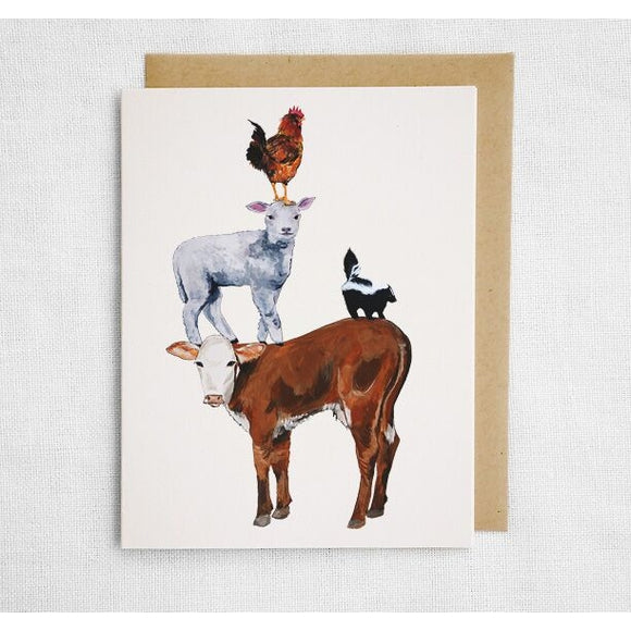 Pile of Animals Card