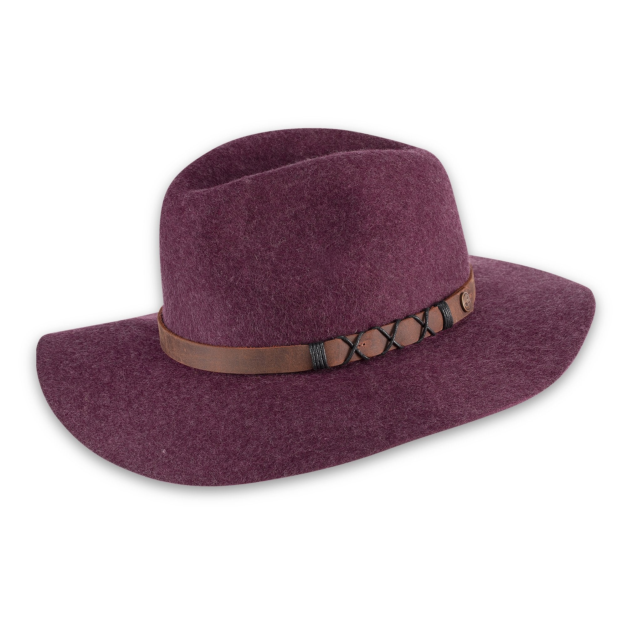 Soho Wide Brim Hat - Plum