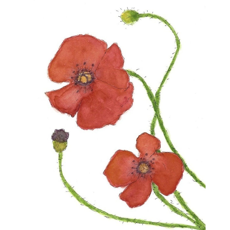 Poppies Greeting Card