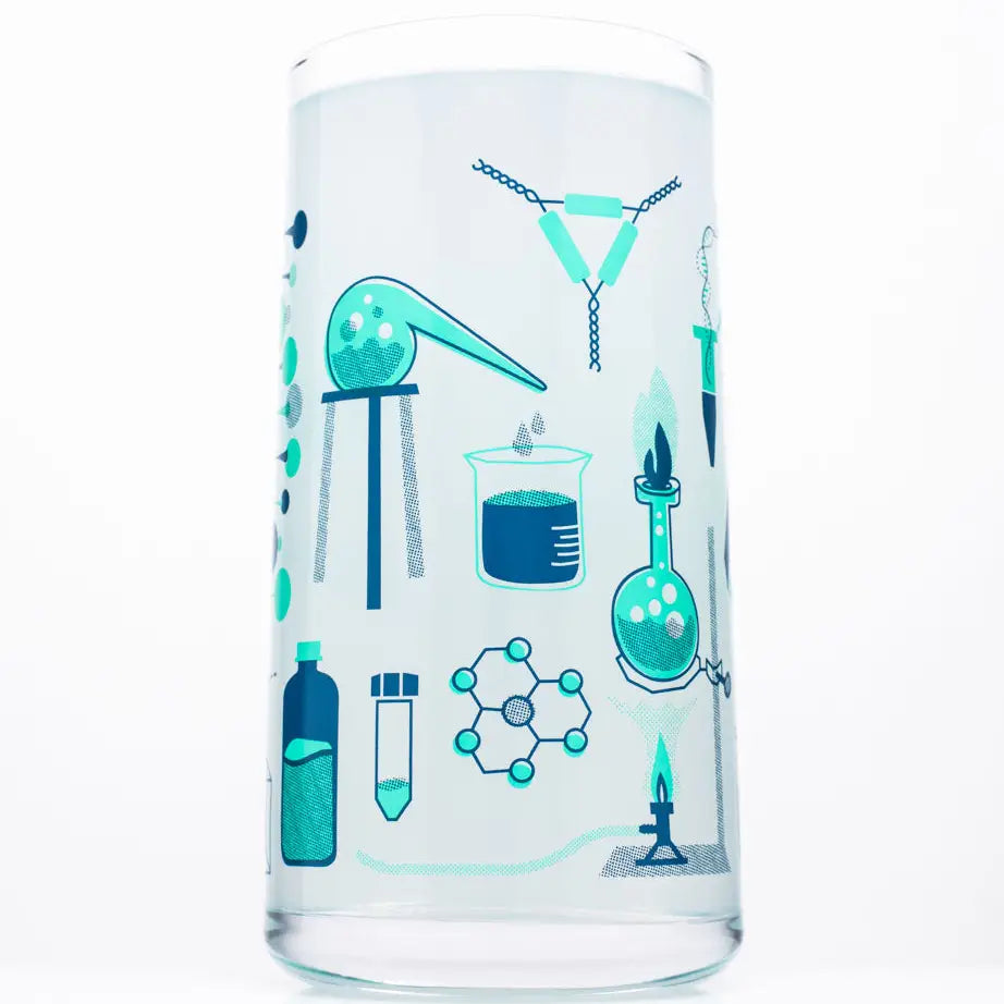 Retro Science Lab Drinking Glass