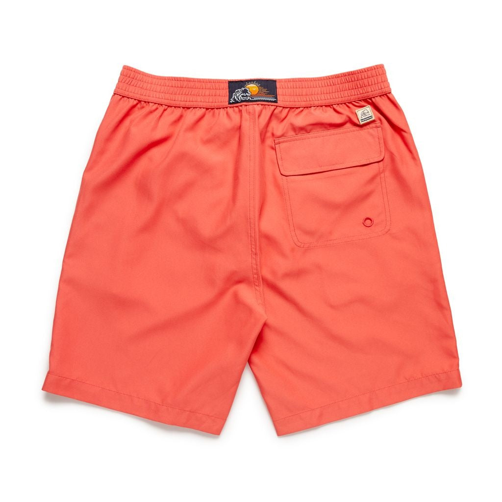 Sami Solid Retro 4way Stretch Lined Trunk - Coral