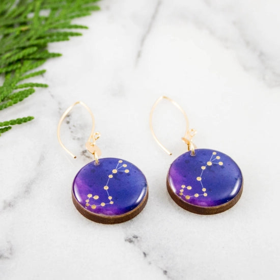 Scorpio Hand-painted Constellation Earrings