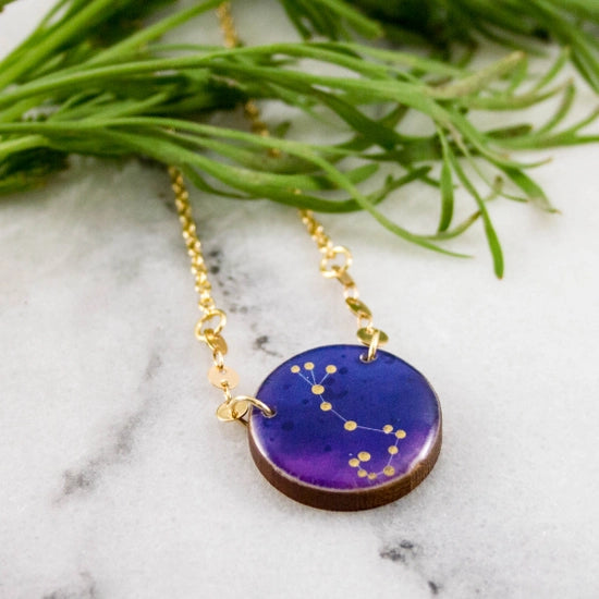 Scorpio Hand-painted Constellation Necklace