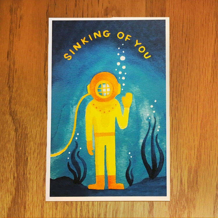 Sinking of You Postcard