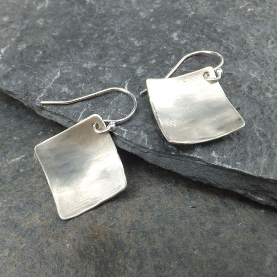 Square Domed Matt Earring