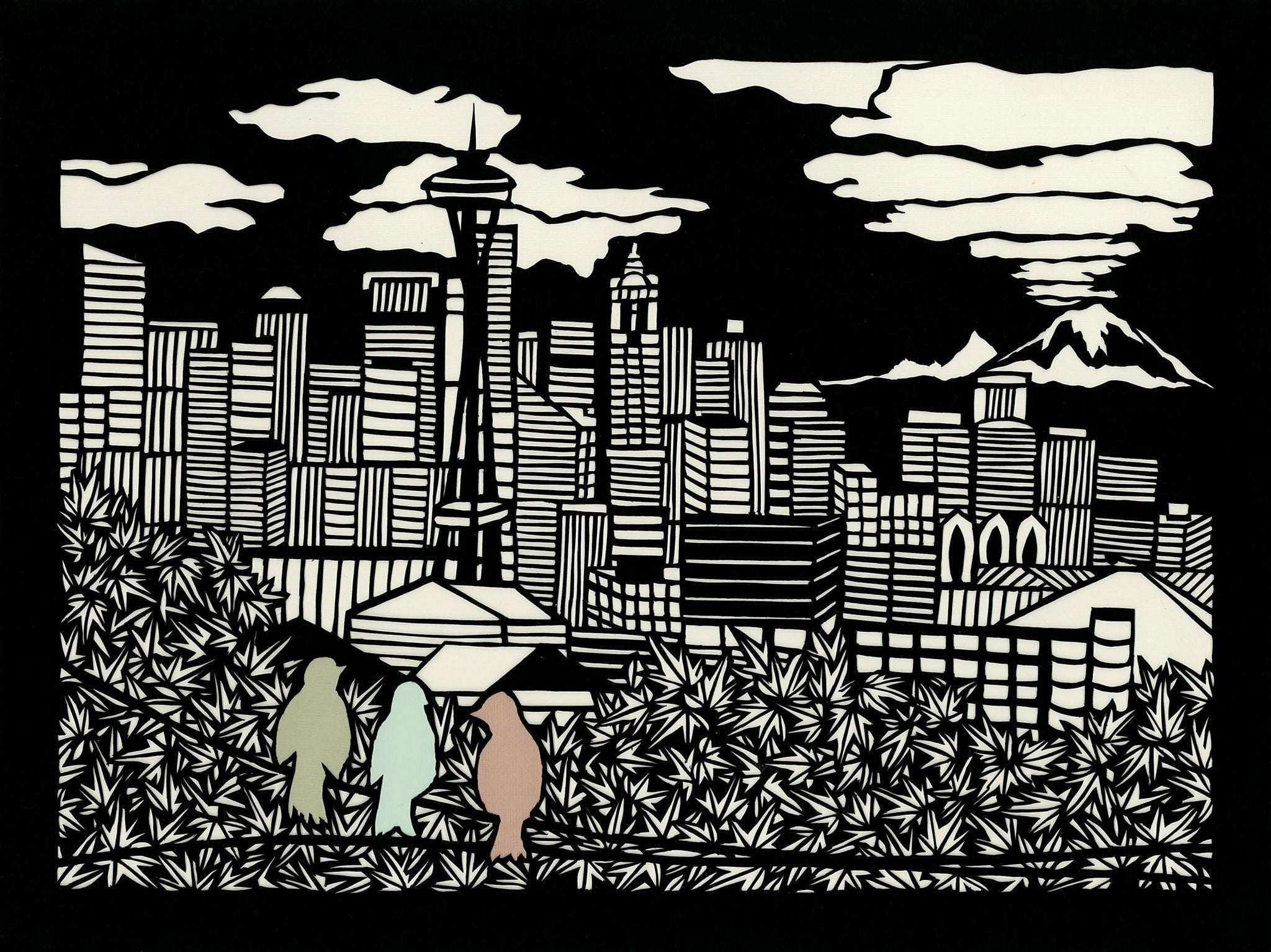 Squatters With a View Greeting Card