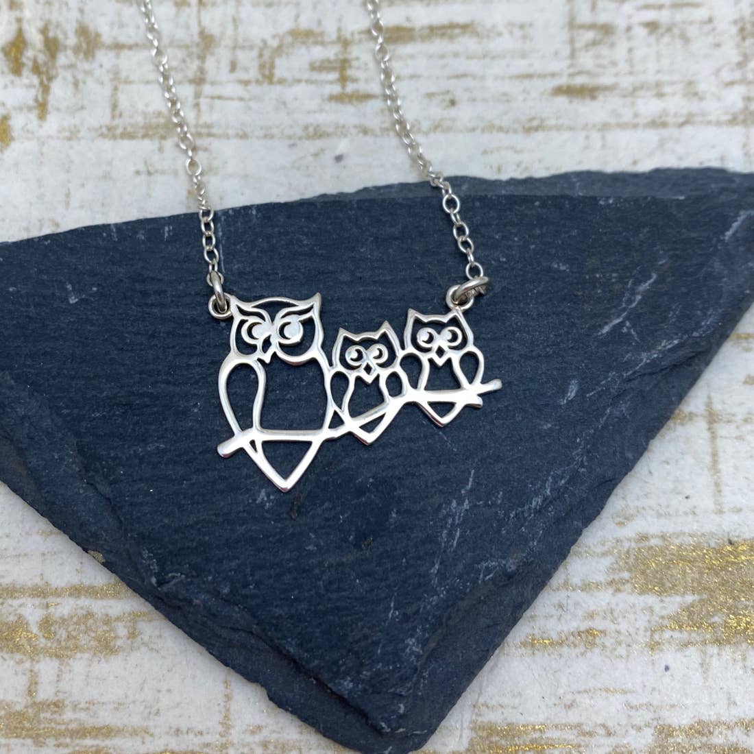 Owl Family Sterling Silver