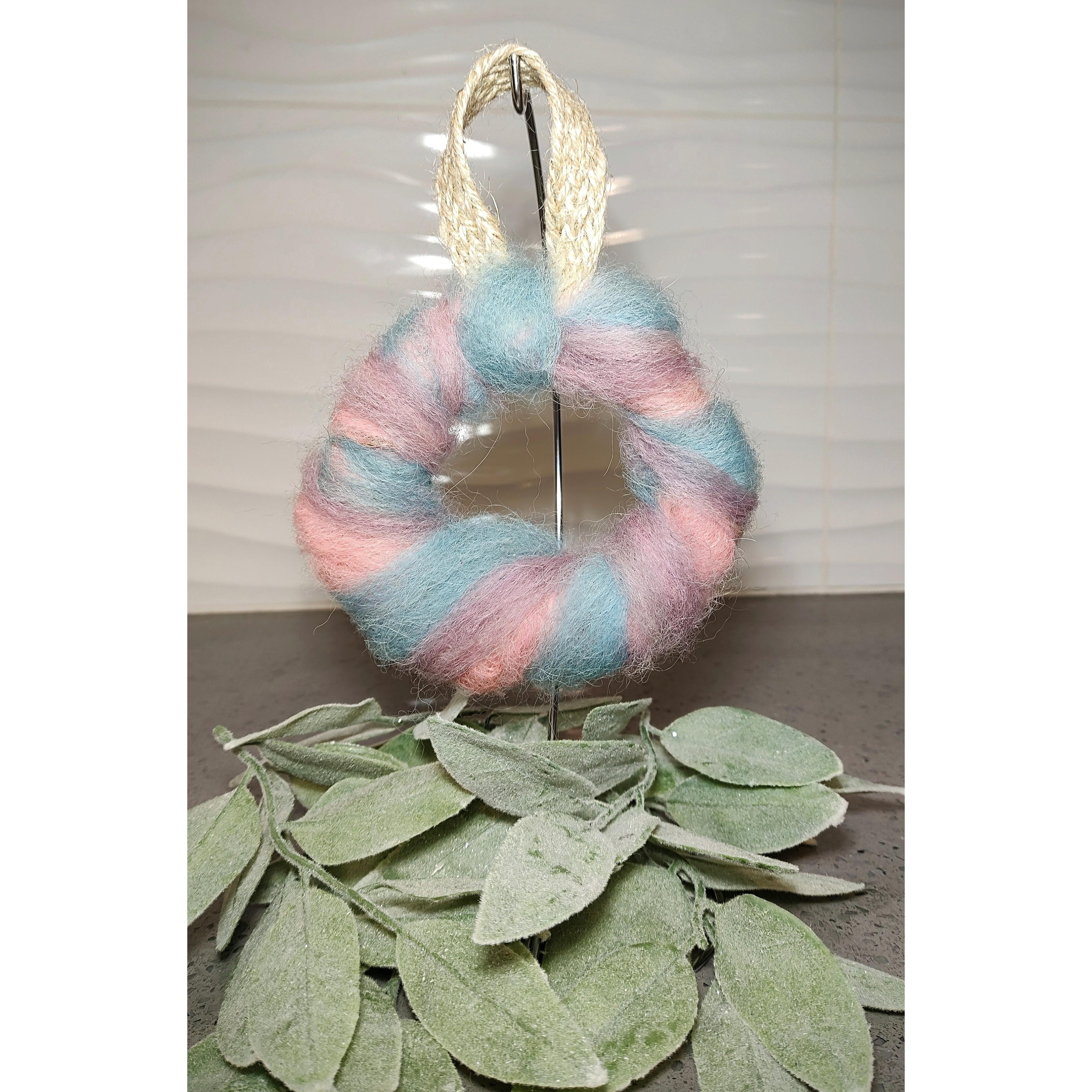 Alpaca Fiber Bird Nesting Mini-Wreath