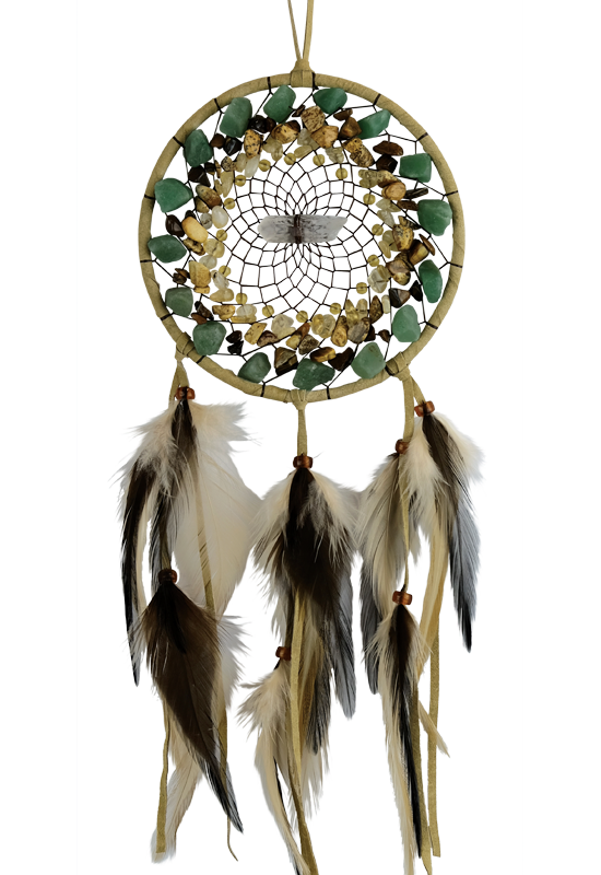 VS52- 4" Tan Vision Seeker Cluster Dream Catcher