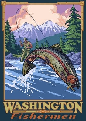 Washington Fisherman Magnet