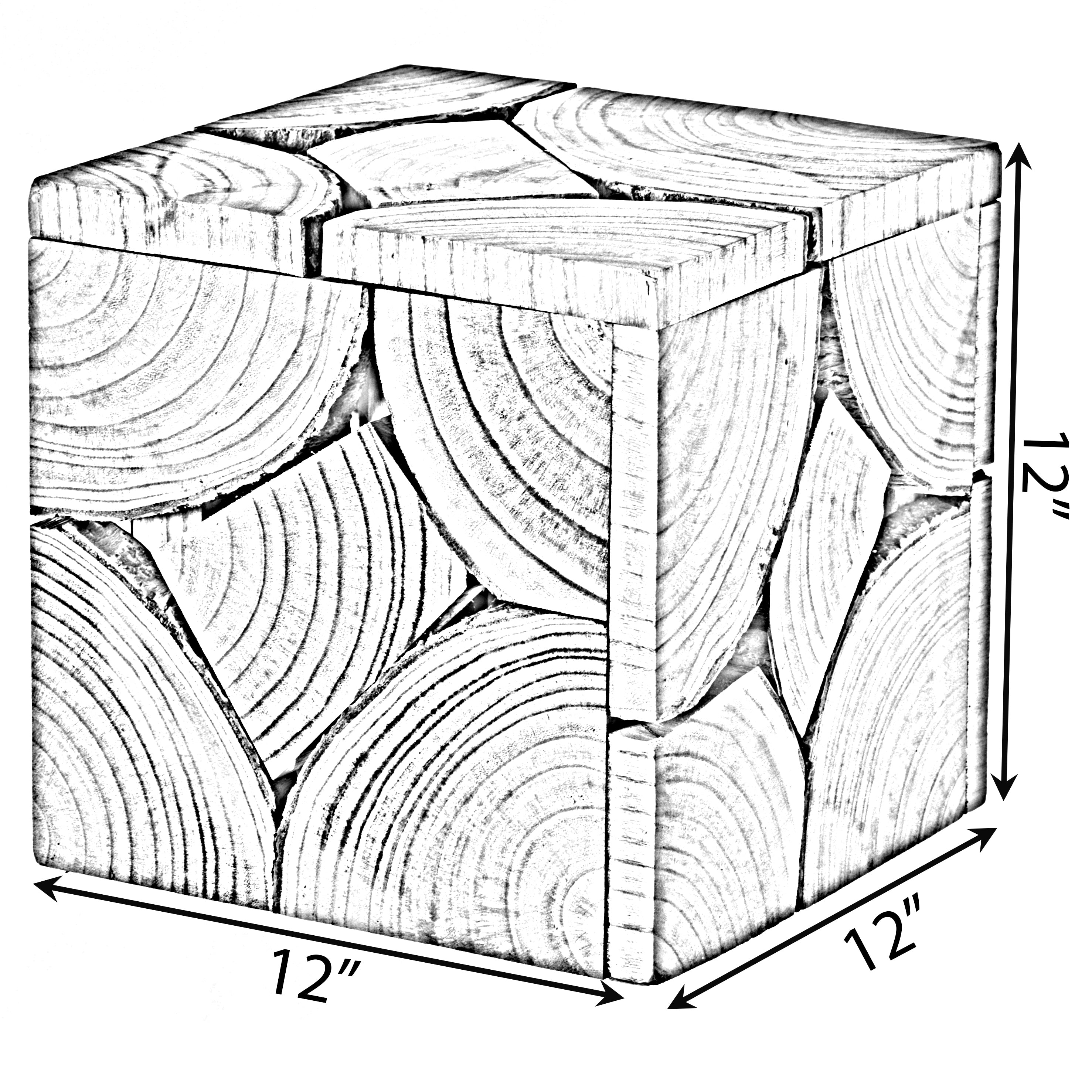 Natural Wood Side and Coffee Table