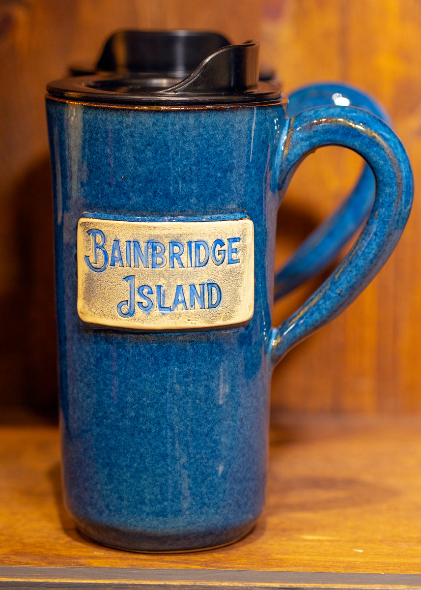 Bainbridge Island Travel Mugs 16 oz  Cinnamon Black – Millstream Bainbridge