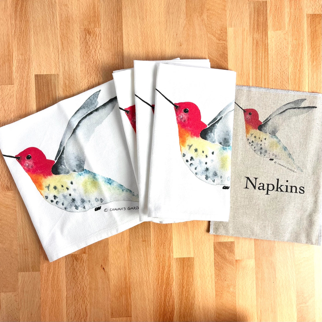 Hummingbird Flour Sack Napkins
