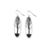Tall Oval City Tree Earrrings
