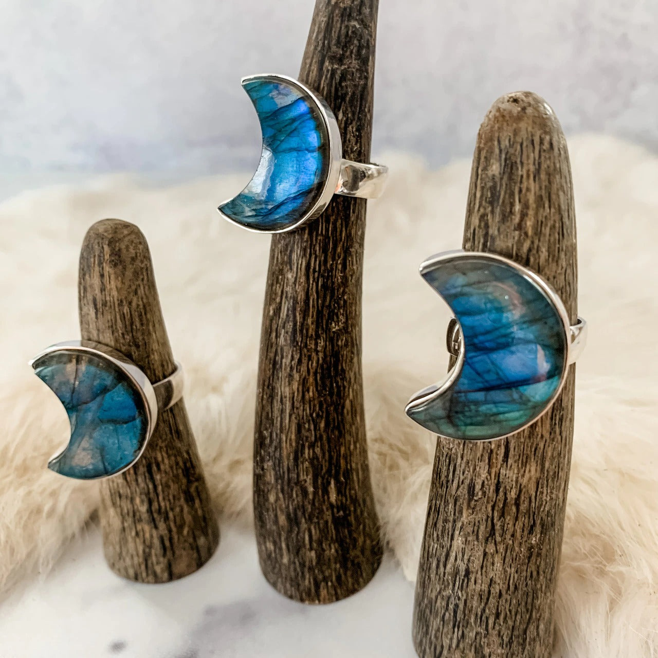 Moon and Back Love Ring