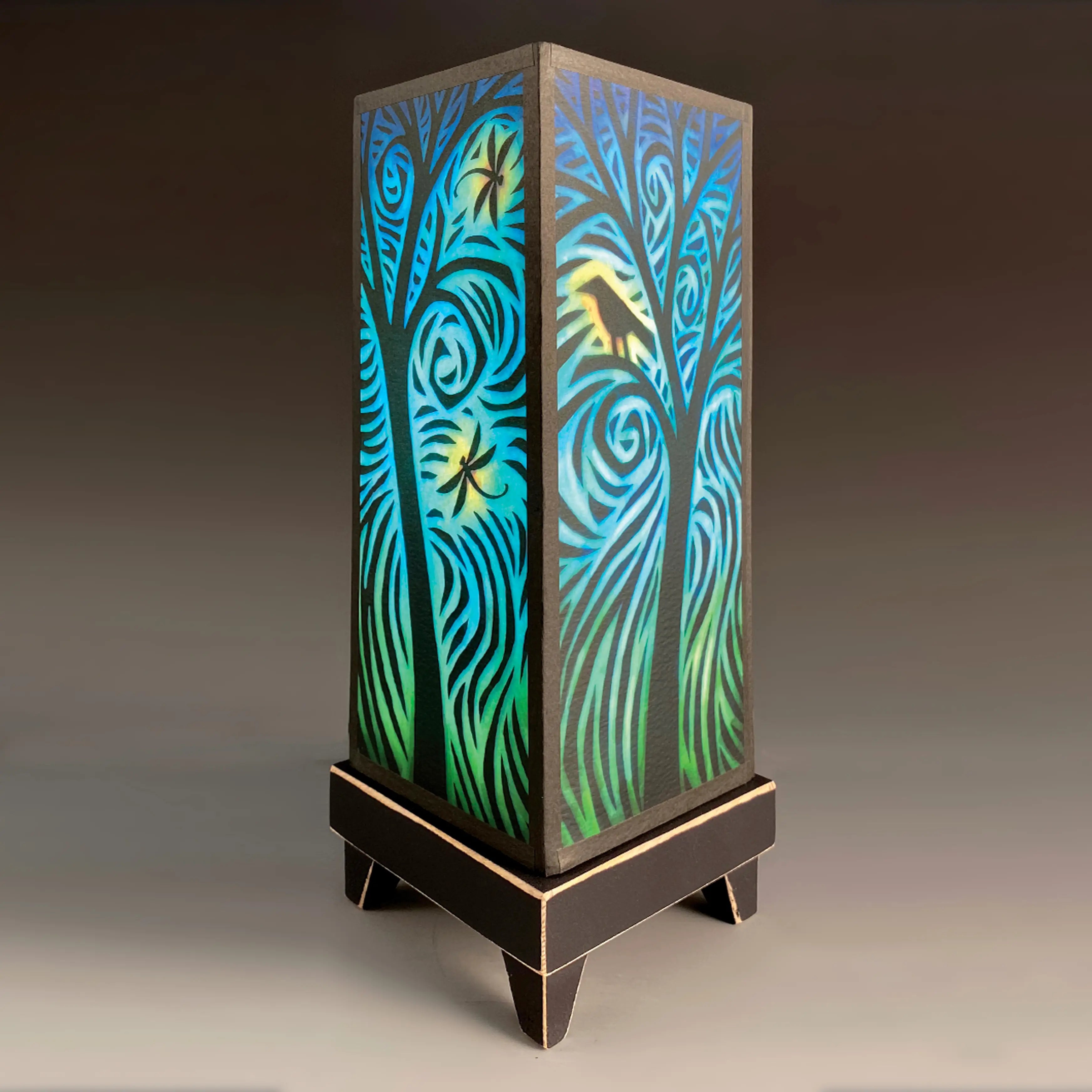 Bird and Dragonfly Lamp