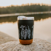Cork Base Travel Mugs | Salmon Life Cycle