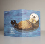 Cuddly Otter Blank Greeting Card