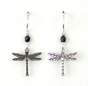 Small Black/Silver Dragonfly