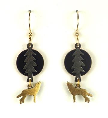 Tree disk w/ Wolf
