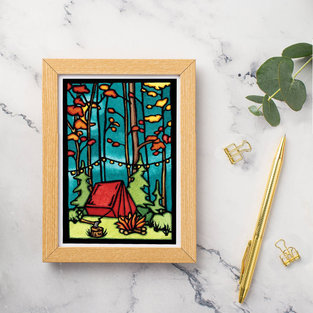 Greeting Card Evening at Camp Tent