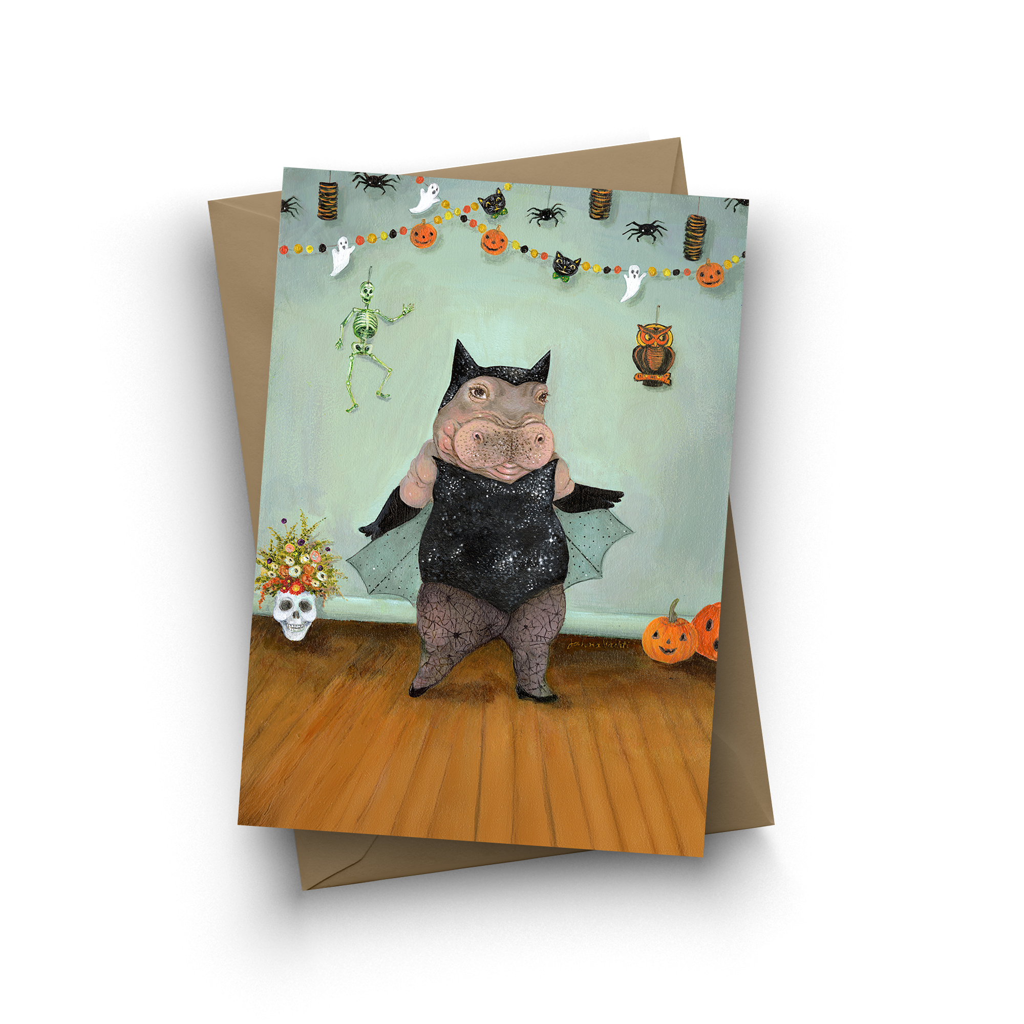 "Delores Hosts Halloween" Single Card