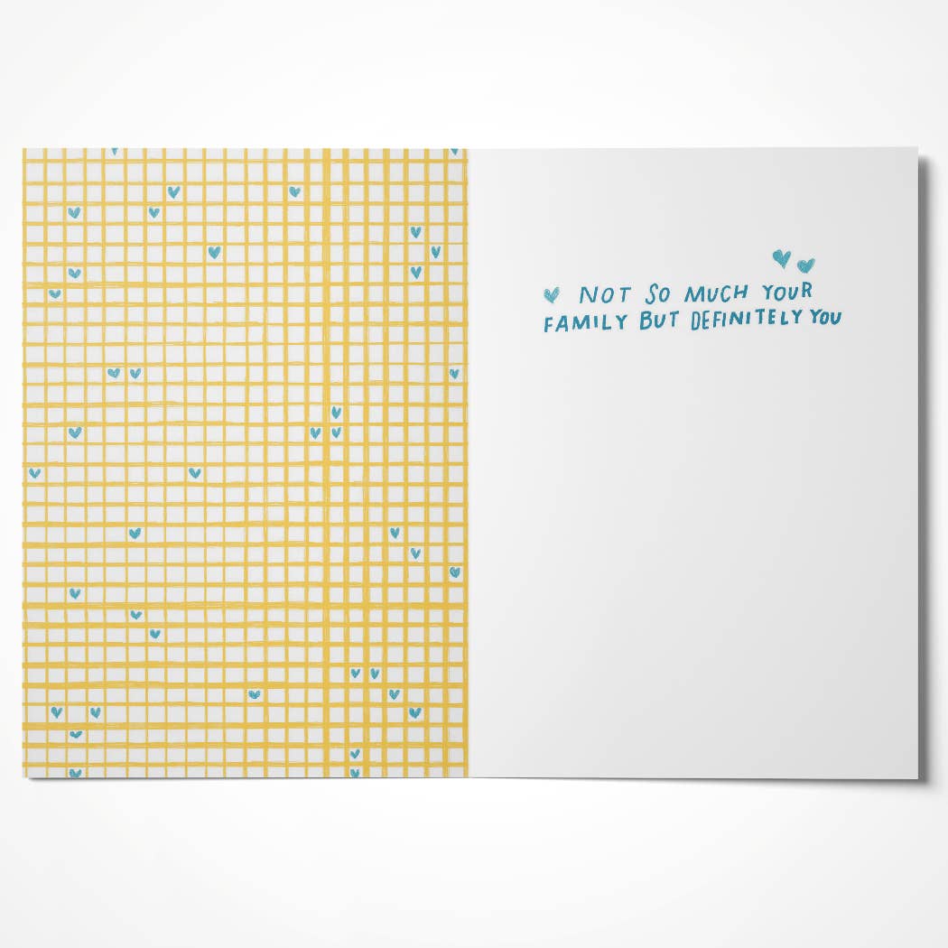 Yellow Grid Anniversary Card