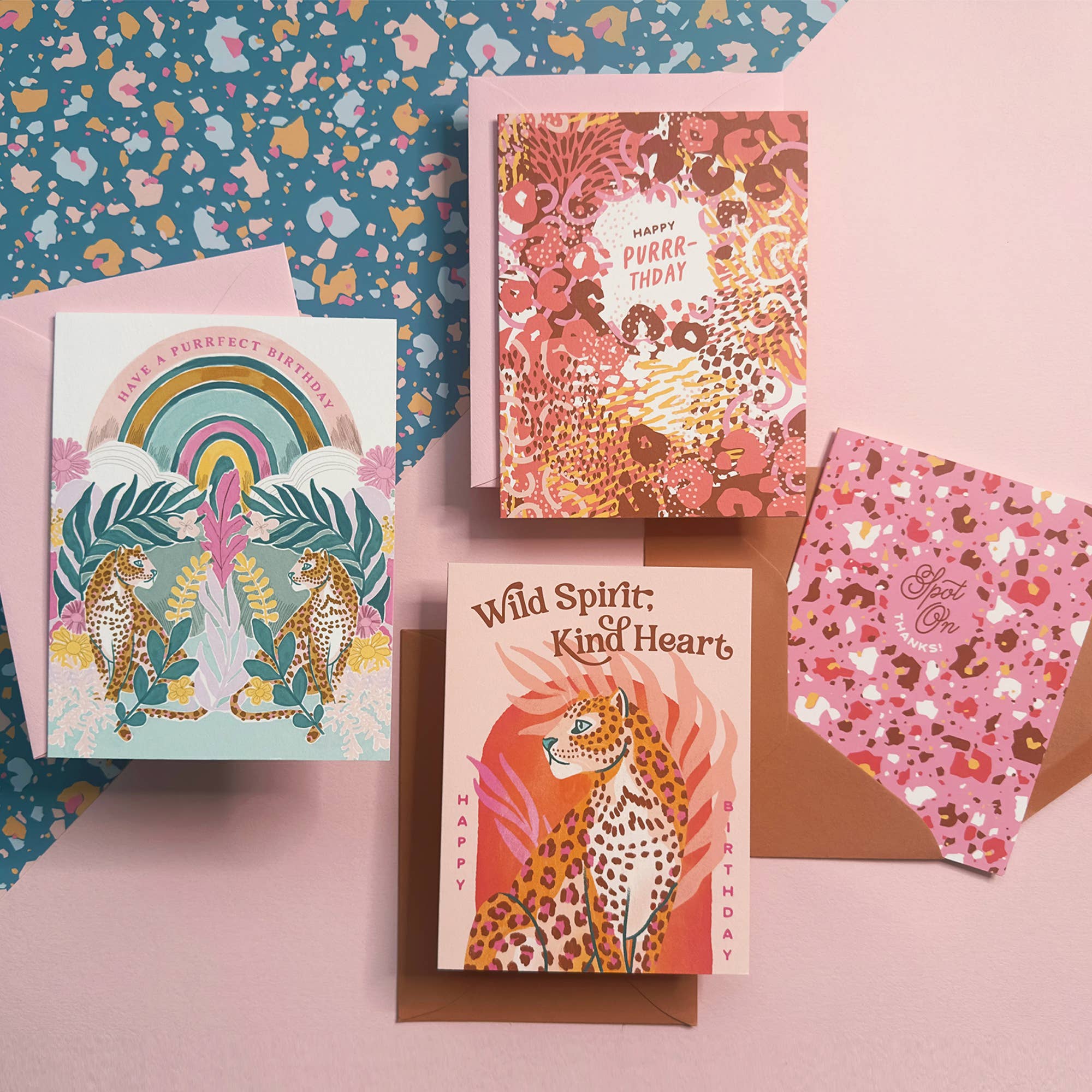 Wild and Kind Leopard Birthday Card