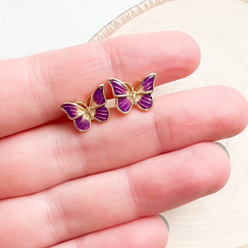 Butterfly Studs: Green