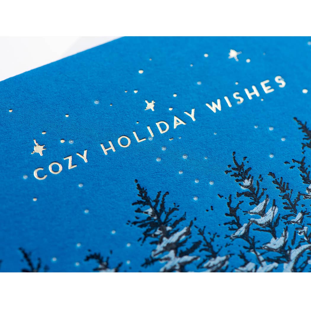Holiday Cozy A-Frame Card: Single Card