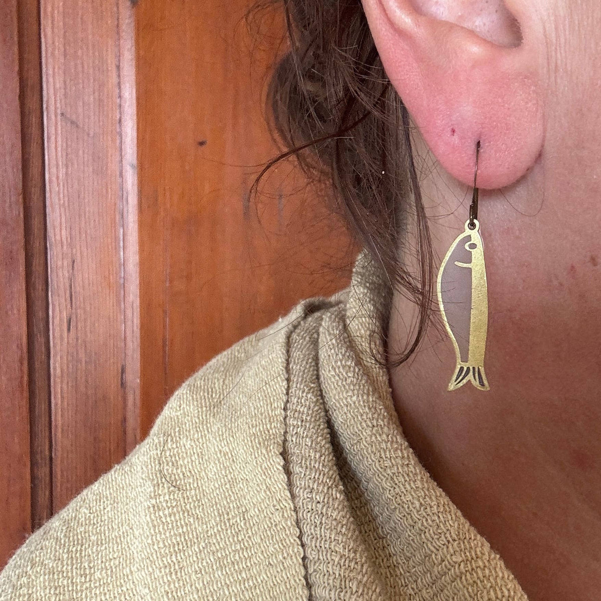 Sardines // Stained Glass Resin Earrings