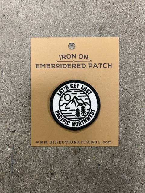 Iron on patches: CIRCLE SUN-MNT-TREES