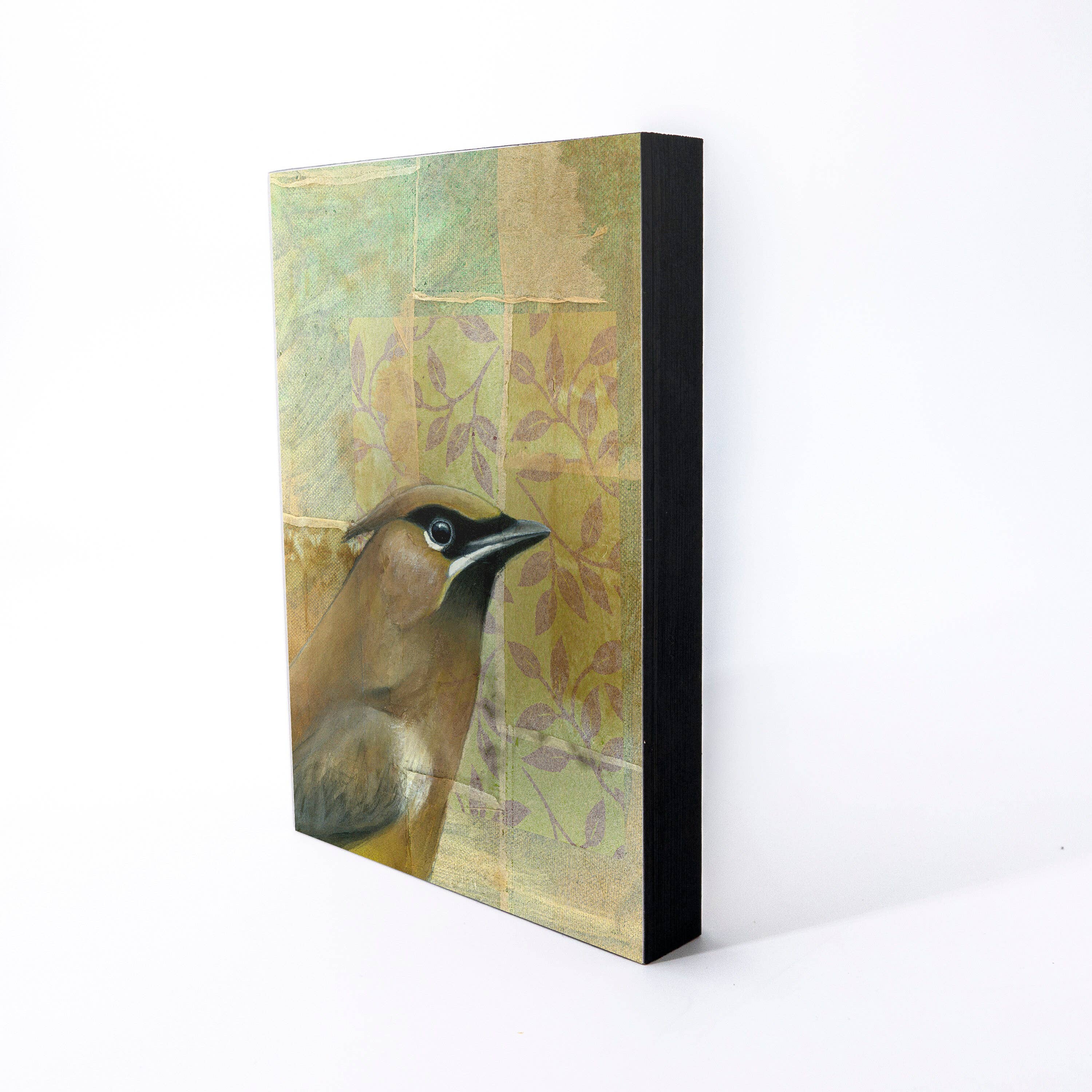 Cedar Waxwing Wood Panel Giclée Print