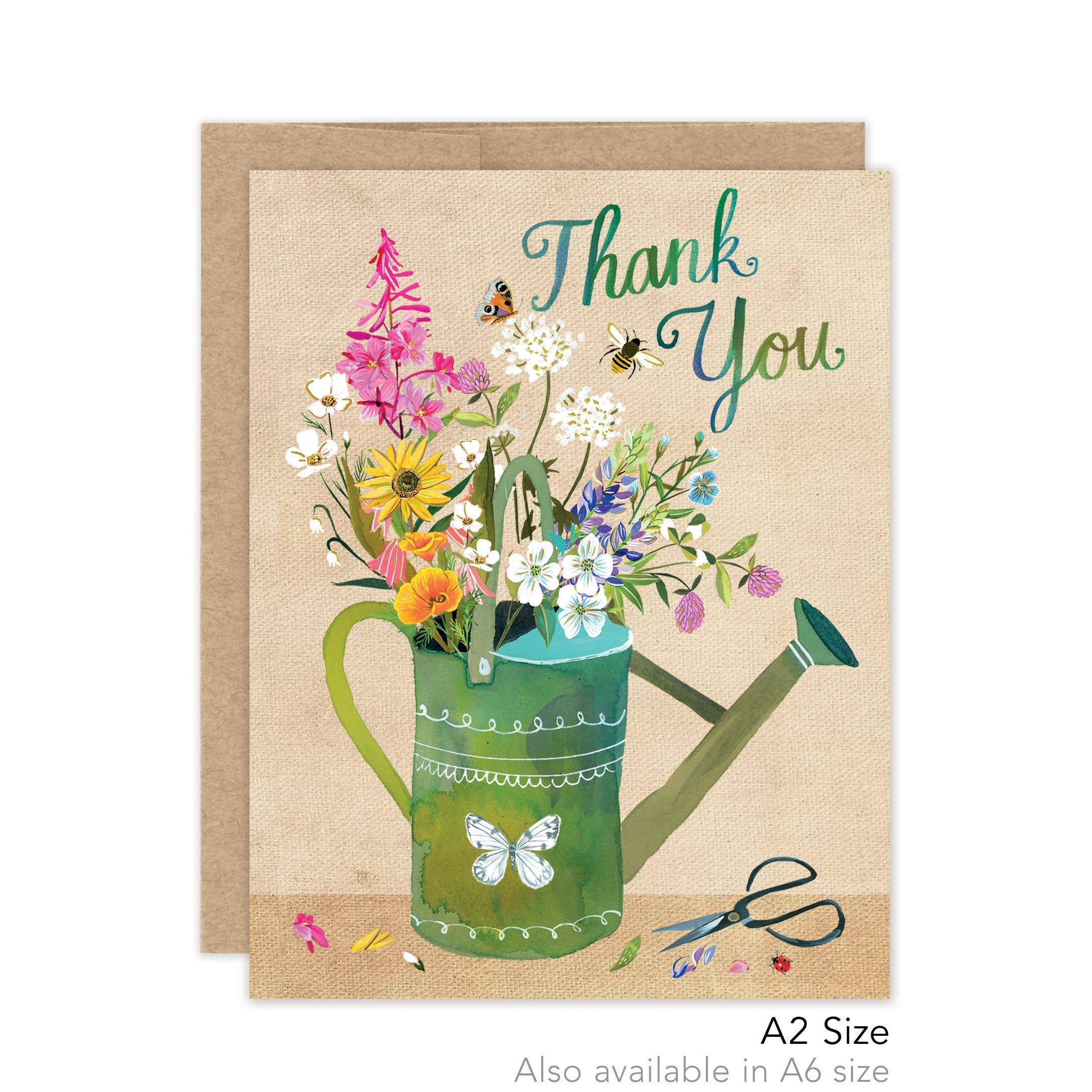 Watering Can Thank You - Luxe A2 Card